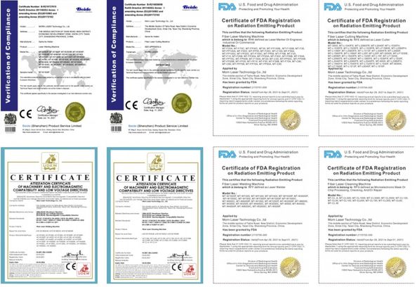 China Shandong Regiant CNC Equipment Co.,Ltd Certificaciones