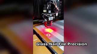 Lima de uñas de 3 mm, corte por láser de vidrio.