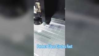 Circular de corte por láser de vidrio blanco de 3 mm.