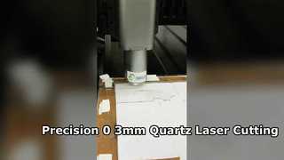 Corte por láser de vidrio de cuarzo esmerilado de doble cara de 0,3 mm