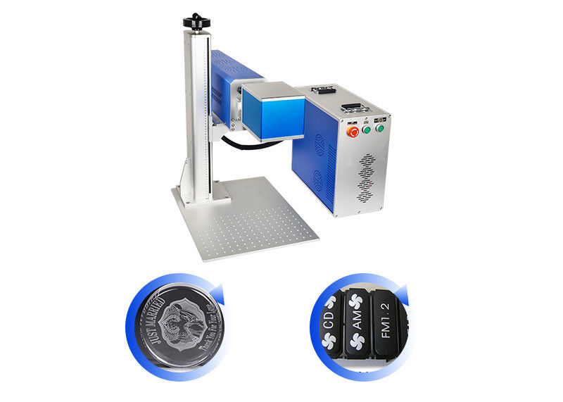 Desktop Fiber Laser Marking Machine CO2 100W For EVA Handicraft And ABS Mariking